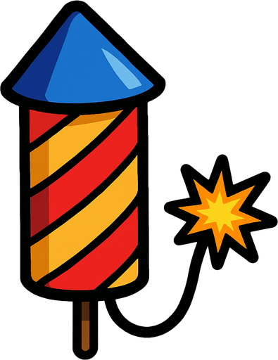Firework.
In-Game asset.  2d.  High contrast.  No shadows