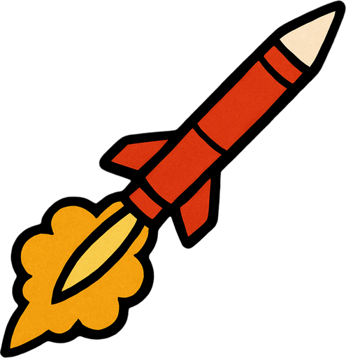 strait flare missile.
In-Game asset.  2d.  High contrast.  No shadows