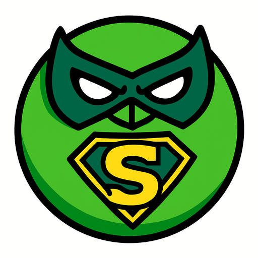A green super hero ball.
In-Game asset.  High contrast.  No shadows