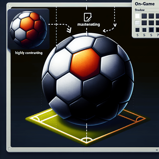 Football.
Single Game Texture. In-Game asset. 2d. Blank background. High contrast. No shadows.