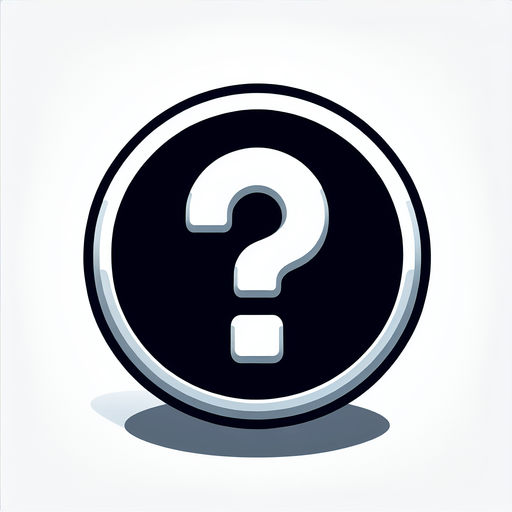 A white question mark in a circle, like for a help button in a game..
Single Game Texture. In-Game asset. 2d. Blank background. High contrast. No shadows.