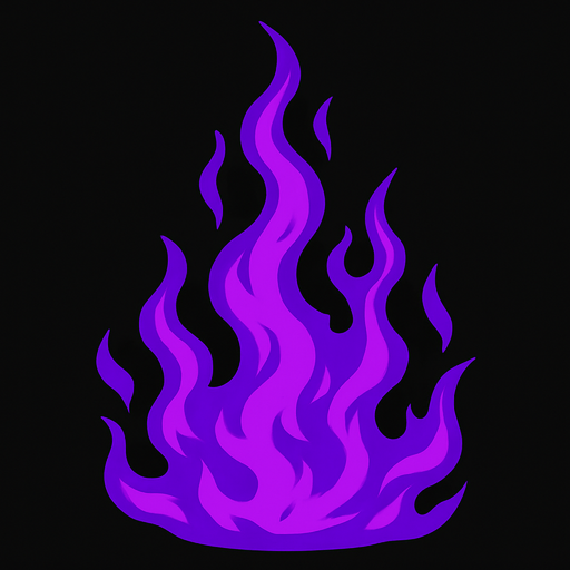 Mor ateş.
In-Game asset.  2d.  High contrast.  No shadows