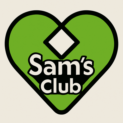 Un corazon verde de sams club.
In-Game asset.  2d.  High contrast.  No shadows