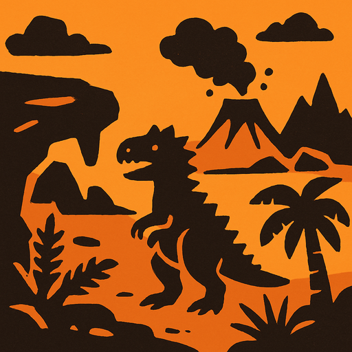 target area prehistoric.
In-Game asset.  2d.  High contrast.  No shadows