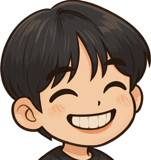 Make him in cartoon chibi style, retains key facial features like his heartfelt smile and expressive eyes that curve when he smiles