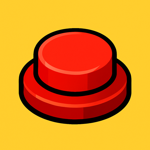 A red button.
In-Game asset.  2d.  High contrast.  No shadows