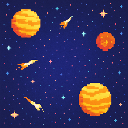 8 bit space background