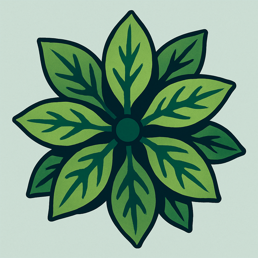 top view of plant looking upwards.
In-Game asset.  2d.  High contrast.  No shadows