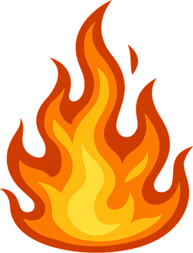 fire effect.
In-Game asset.  2d.  High contrast.  No shadows