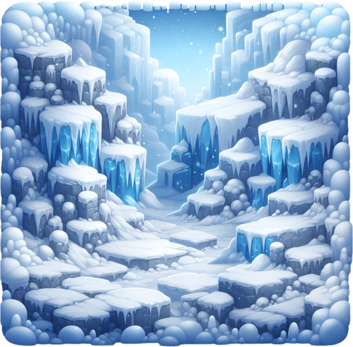 Ice or snow or glacier.
Single Game Texture. In-Game asset. 2d. Blank background. High contrast. No shadows.