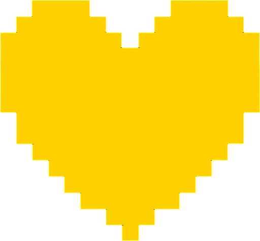 Yellow heart Undertale.
In-Game asset.  2d.  High contrast.  No shadows