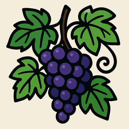 planta uva.
In-Game asset.  2d.  High contrast.  No shadows