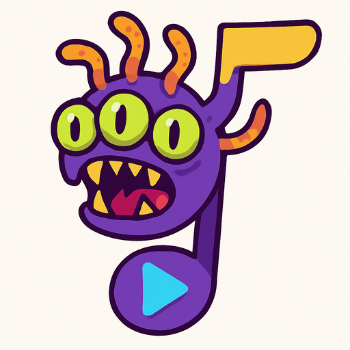 MÜZİK NOTASI ŞEKLİNDE BİR UZAYLI CANAVAR ÇİZ AMA BU KARAKTER PLAYER VE İSMİ Aurion ONA GÖRE TASARLA. AYAKSIZ. dONT WRİTE TEXT İN TO İMAGE. NO BLACK..
In-Game asset.  2d.  High contrast.  No shadows