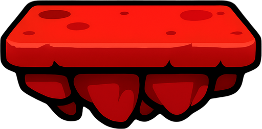 red platform.
In-Game asset.  2d.  High contrast.  No shadows