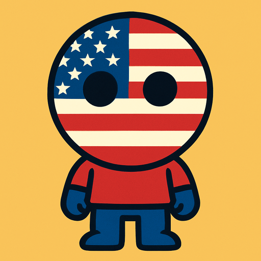 america flag ball head.
In-Game asset.  2d.  High contrast.  No shadows