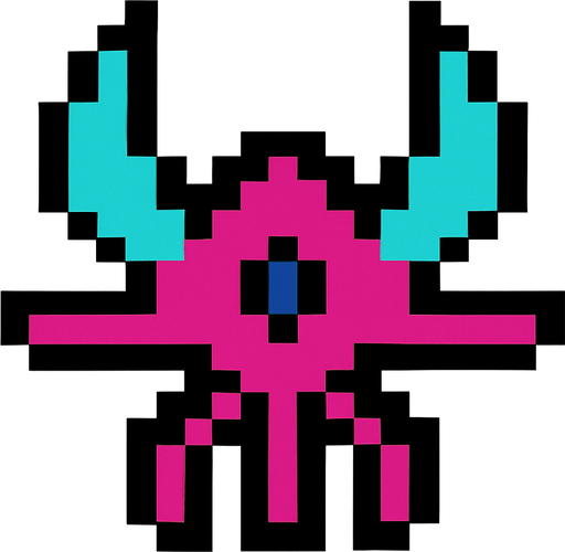 Make a Spacelnvaders InfinityGene EVO enemy character.
In-Game asset.  2d.  High contrast.  No shadows