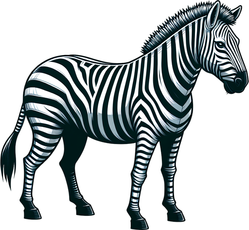Zebra.
Single Game Texture.  In-Game asset.  2d.  Blank background.  No shadows