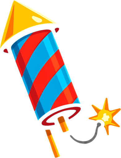 firework.
In-Game asset.  2d.  High contrast.  No shadows