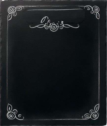 Word "ELIXIR" handwritten in chalk aligned at the top