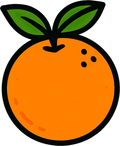 orange.
In-Game asset.  2d.  High contrast.  No shadows