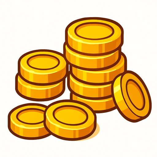 gold.
In-Game asset.  2d.  High contrast.  No shadows