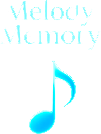 A vertical 9:16 mobile game start screen for a music-themed game called "Melody Memory". A glowing blue melody symbol floats in the center, with dreamy blue and purple gradient background. Soft abstract sound waves and light particles surround the symbol. At the top, stylish title text "Melody Memory" in elegant font. In the center, a prominent "Start Game" button with a glowing, rounded design. At the bottom, soft hint text saying "Tap to Start". Futuristic, minimalistic, high contrast, cinematic lighting, 4K, high quality, mobile UI friendly..
In-Game asset.  2d.  High contrast.  No shadows