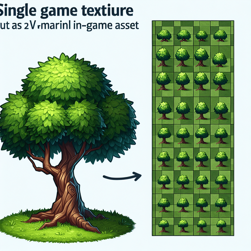 Tree.
Single Game Texture.  In-Game asset.  2d.  Blank background.  No shadows