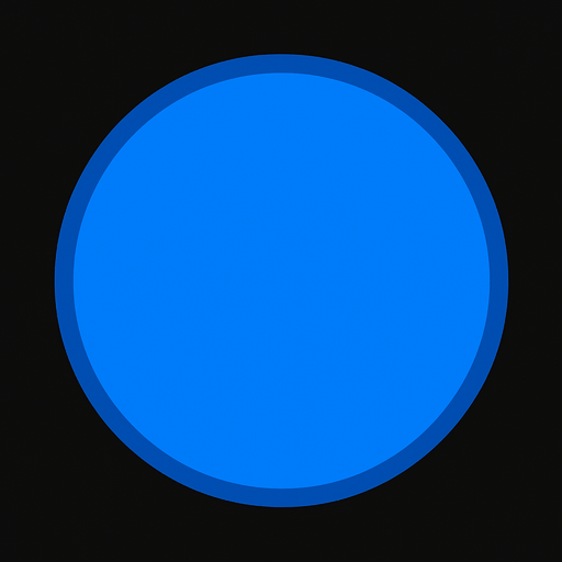 Blue circle.
In-Game asset.  2d.  High contrast.  No shadows