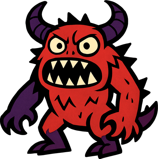 Monster.
In-Game asset.  2d.  High contrast.  No shadows