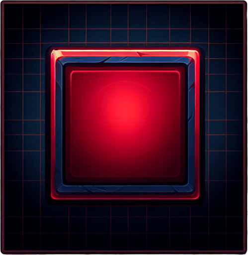 Um quadrado vermelho com luz vermelha escuro, com gradiente preto e borda azul profissional,2d pixeis,fundo png.
Single Game Texture. In-Game asset. 2d. Blank background. High contrast. No shadows.