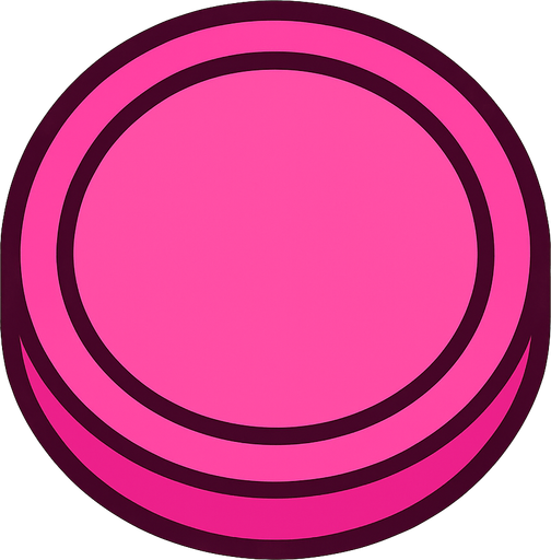 pink button.
In-Game asset.  2d.  High contrast.  No shadows