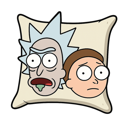 rick and morty head. No background. Transparent background. Blank background. No shadows. 2d. In-Game asset. flat