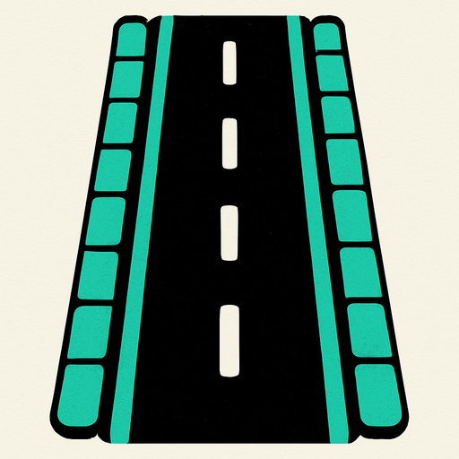 lane.
In-Game asset.  2d.  High contrast.  No shadows