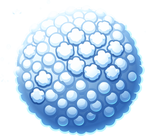 a snowball Single Game Texture. In-Game asset. 2d. Blank background. High contrast. No shadows.