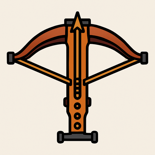 Giant crossbow.
In-Game asset.  2d.  High contrast.  No shadows. Topdown