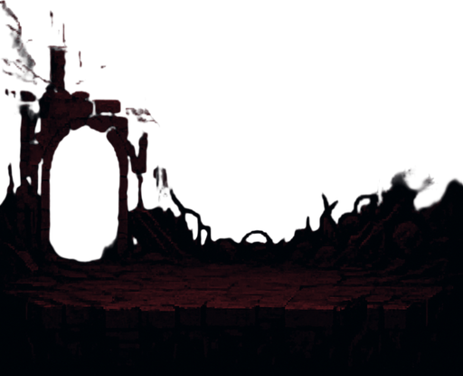 dark themed horror pixelated fight game style background scene. In-game asset. space.
