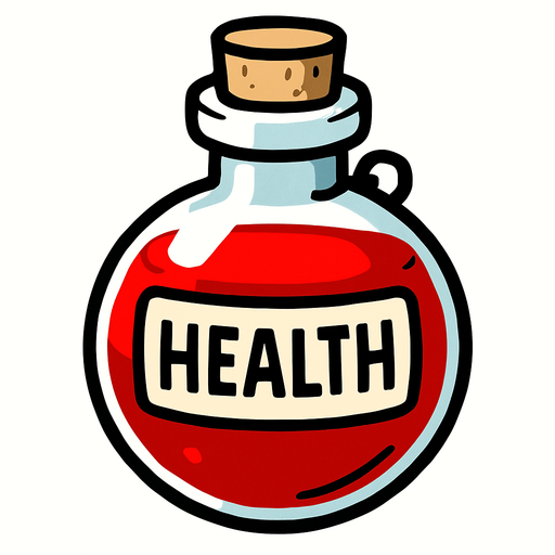healtPoiton.
In-Game asset.  2d.  High contrast.  No shadows
