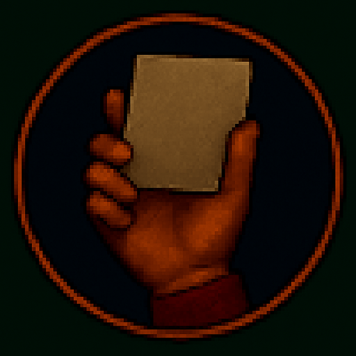 A hand with a piece of opaque plastic