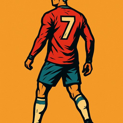 full body ronnaldo.
In-Game asset.  2d.  High contrast.  No shadows. top olmasın. turned away. no ball