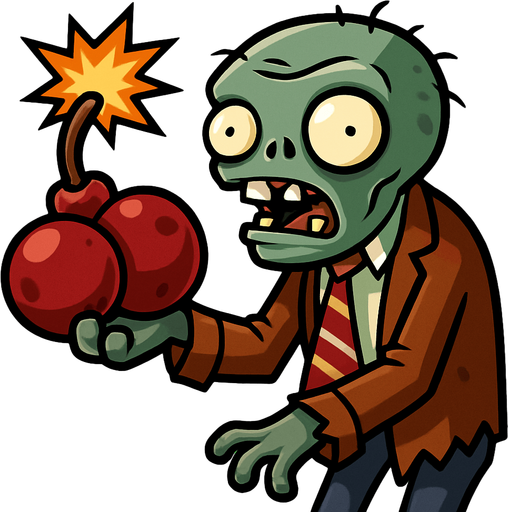 bombacı zombi plants vs zombies.
In-Game asset.  2d.  High contrast.  No shadows