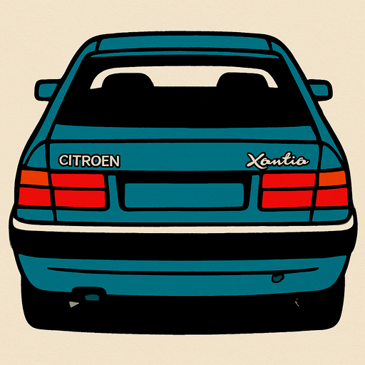 Citroen xantia arkasi ama yukaridan
In-Game asset.  2d.  High contrast.  No shadows