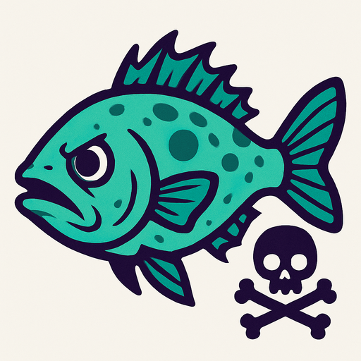 poison fish.
In-Game asset.  2d.  High contrast.  No shadows