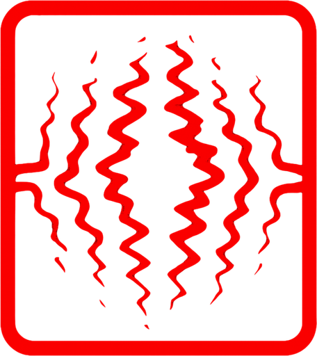 interference Field in red color.
In-Game asset.  2d.  High contrast.  No shadows