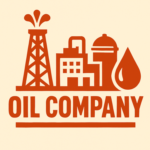oil company.
In-Game asset.  2d.  High contrast.  No shadows