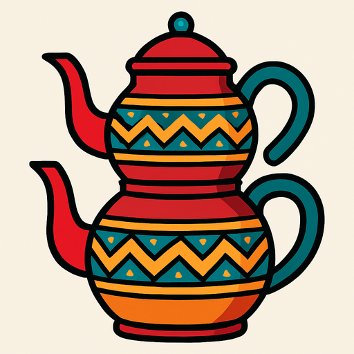 Make a kettle same turks.
In-Game asset.  2d.  High contrast.  No shadows