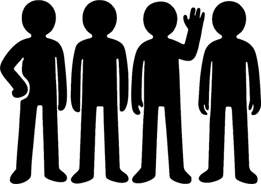 siyah adamlar.
In-Game asset.  2d.  High contrast.  No shadows