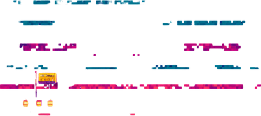 cyberpunk pixel art asphalt street. In-Game asset. 2d. High contrast. No shadows, street debris