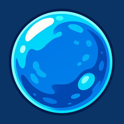 big water buble.
In-Game asset.  2d.  High contrast.  No shadows
