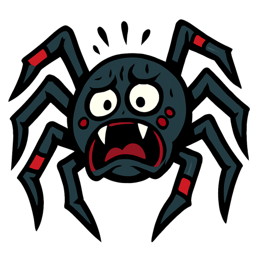 araña miedo.
In-Game asset.  2d.  High contrast.  No shadows