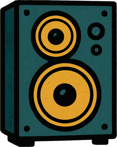 Hoparlör.
In-Game asset.  2d.  High contrast.  No shadows